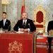 This handout picture courtesy the Moroccan Royal Palace shows Morocco's King Mohammed VI (C) delivering a speech to mark the 16th anniversary of his accession to the throne, beside his brother Prince Moulay Rachid (R) and son Hassan III (L) in Tetouan on August 29, 2017. / AFP PHOTO / MAP / MAP / == RESTRICTED TO EDITORIAL USE - MANDATORY CREDIT "AFP PHOTO / MOROCCAN ROYAL PALACE -Hand-Out" - NO MARKETING NO ADVERTISING CAMPAIGNS - DISTRIBUTED AS A SERVICE TO CLIENTS ==