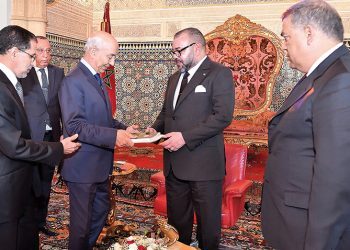SM le Roi reçoit le premier président de la Cour des Comptes