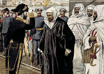 ArrivÈe des ambassadeurs marocains dont Sidi-Mohammed Torres, ‡ la confÈrence d'AlgÈsiras (janvier/avril 1906). "Le Petit Journal", janvier 1906.    RVB-05293