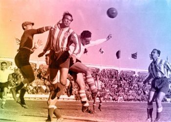Atlético de Tetuán contre Racing Santander (5-1), en 1952.